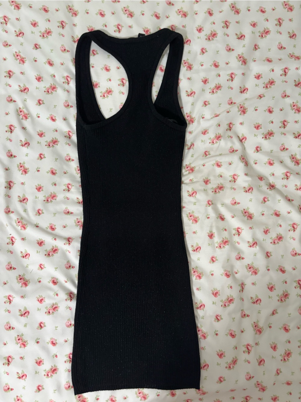 bebe Black Sequin Racerback Tank Dress - Picture 2 of 3